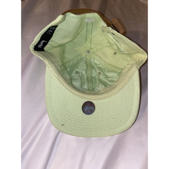 Stussy Men OSFA SpellOut Logo Baseball Ball Cap Hat StrapBack Mint Light Green - Picture 3 of 4